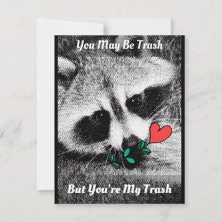 Festiva Tarjeta de V-Day Trash Panda