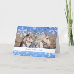 Festiva Tarjeta de vacaciones 5x7 - Yegua y potro Choctaw