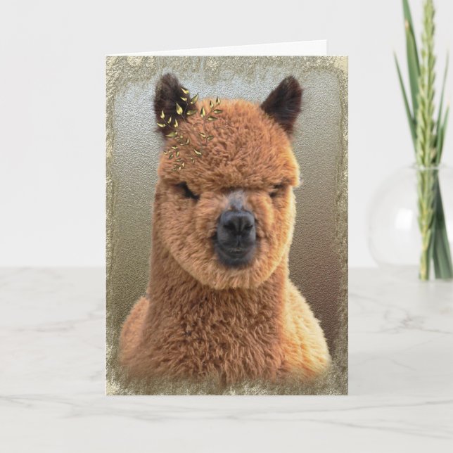Festiva Tarjeta de vacaciones Alpaca (Anverso)