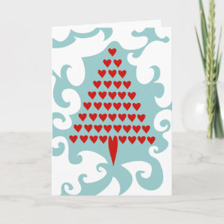 Festiva Tarjeta de vacaciones Amo Árbol para navidades