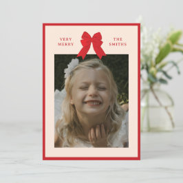 Festiva Tarjeta de vacaciones Big Bow Flat