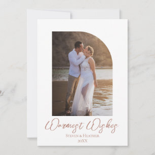 Festiva Tarjeta de vacaciones Boho Couple Photo Warmest