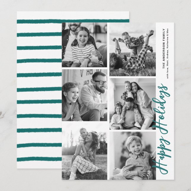 Festiva Tarjeta de vacaciones Booth - Evergreen (Anverso / Reverso)