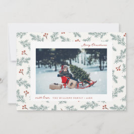 Festiva Tarjeta de vacaciones botánica de Berries