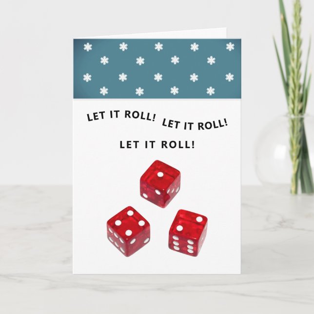 Festiva Tarjeta de vacaciones Bunco Navidades (Anverso)