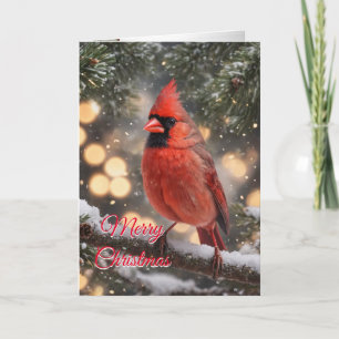 Festiva Tarjeta de vacaciones cardinal para navidades