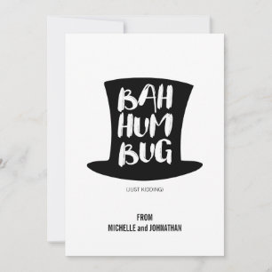 Festiva Tarjeta de vacaciones Carol Bah Humbug para Navida