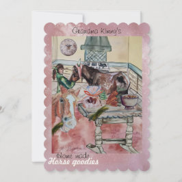 Festiva tarjeta de vacaciones casera de caballos goois