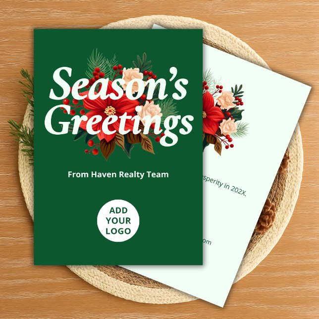 Festiva Tarjeta de vacaciones clásica | Personalizado de p (Subido por el creador)