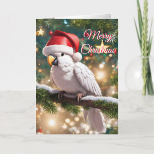 Festiva Tarjeta de vacaciones Cockatoo para navidades