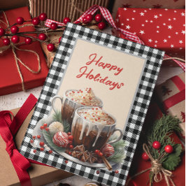 Festiva Tarjeta de vacaciones Cocoa para Navidades de Buff