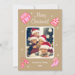 Festiva Tarjeta de vacaciones con dibujos de suéter acoged