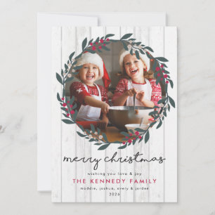 Festiva Tarjeta de vacaciones con foto de granjas para Nav