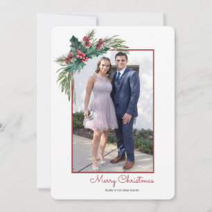 Festiva Tarjeta de vacaciones con foto de la esquina de Ho