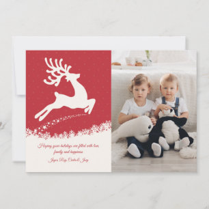 Festiva Tarjeta de vacaciones con foto de venado