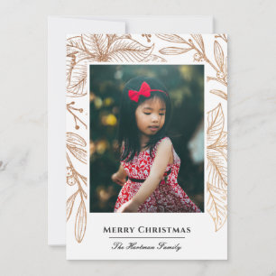 Festiva Tarjeta de vacaciones con foto elegante con estamp