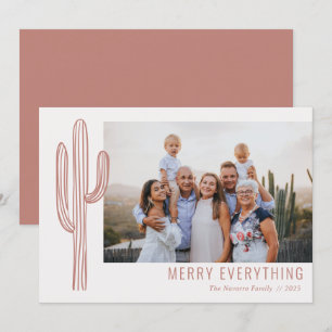 Festiva Tarjeta de vacaciones con foto familiar de la fami