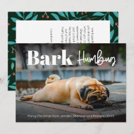 Festiva Tarjeta de vacaciones con foto personalizada Bark 