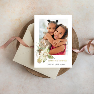 Festiva Tarjeta de vacaciones con fotos de Bouquet para va