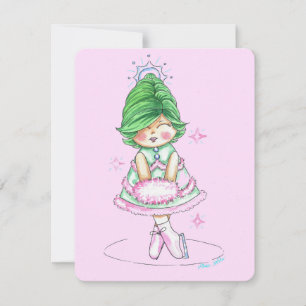 Festiva Tarjeta de vacaciones con ilustración acuarela ret
