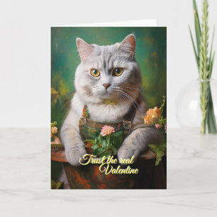 Festiva Tarjeta de vacaciones con ilustración de gato