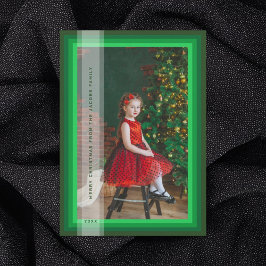 Festiva Tarjeta de vacaciones con marco verde