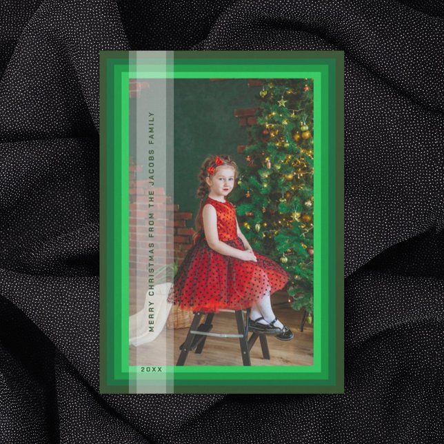 Festiva Tarjeta de vacaciones con marco verde (Subido por el creador)