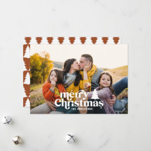 Festiva Tarjeta de vacaciones con tipografía moderna y fot