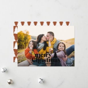 Festiva Tarjeta de vacaciones con tipografía moderna y fot