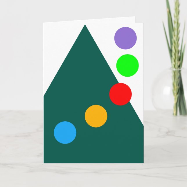 Festiva Tarjeta de vacaciones contemporánea (Anverso)