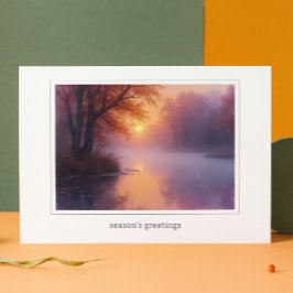 Festiva Tarjeta de vacaciones corporativa con logotipo ele