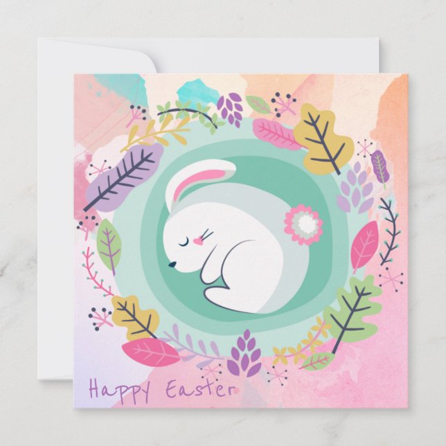 Festiva Tarjeta de vacaciones Cuta de Pascua (Anverso)