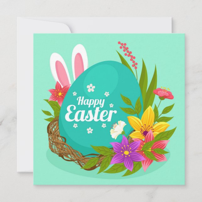 Festiva Tarjeta de vacaciones Cuta de Pascua (Anverso)