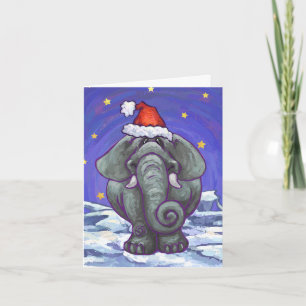 Festiva Tarjeta de vacaciones Cute Elephant