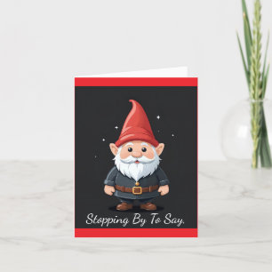 Festiva Tarjeta de vacaciones Cute Gnome