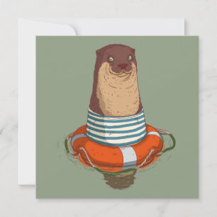Festiva Tarjeta de vacaciones Cutter Otter