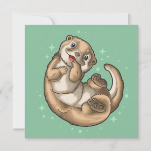 Festiva Tarjeta de vacaciones Cutter Otter