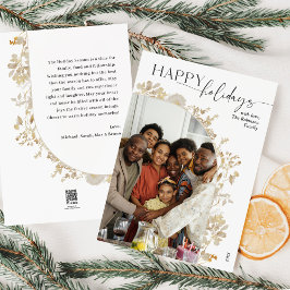 Festiva Tarjeta de vacaciones de 1 foto en blanco y negro 