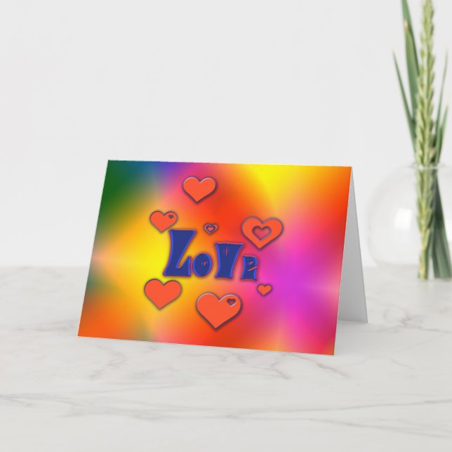 Festiva Tarjeta de vacaciones de amor (Anverso)