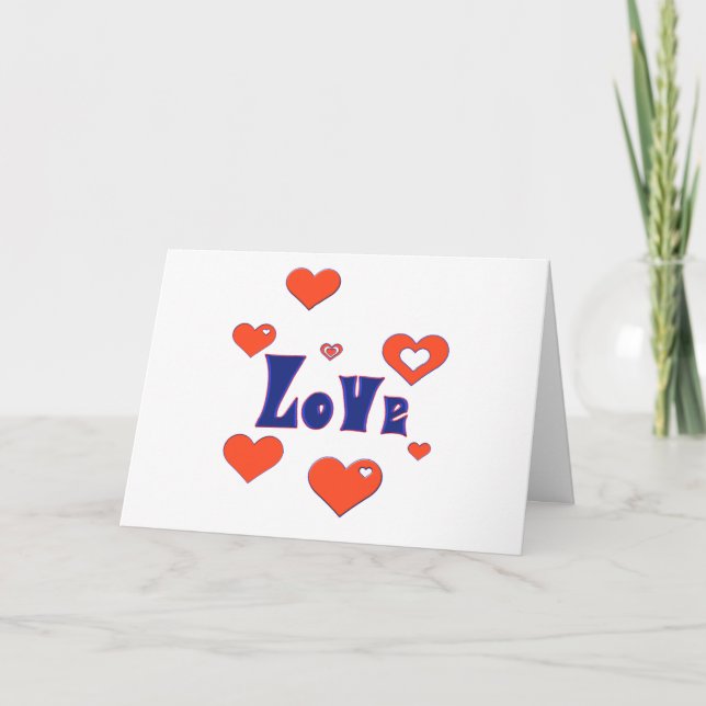 Festiva Tarjeta de vacaciones de amor (Anverso)