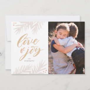 Festiva Tarjeta de vacaciones de amor y alegría con pincel