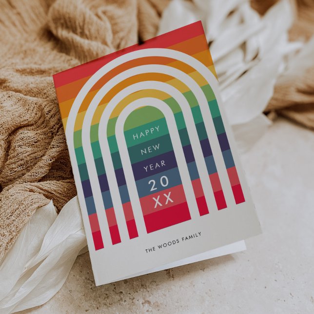 Festiva Tarjeta de vacaciones de Año Nuevo con diseño de a (Subido por el creador)