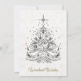 Festiva Tarjeta de vacaciones de árbol atemporal personali