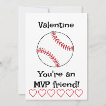 Tarjeta de vacaciones de béisbol MVP para niños en