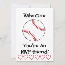 Festiva Tarjeta de vacaciones de béisbol MVP para niños en