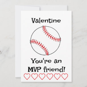 Festiva Tarjeta de vacaciones de béisbol MVP para niños en
