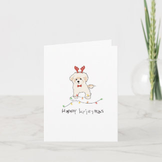 Festiva Tarjeta de vacaciones de Bichon