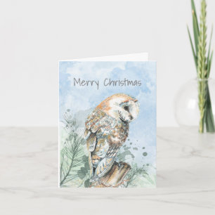 Festiva Tarjeta de vacaciones de bienvenida de Barn Owl pa