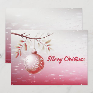 Festiva Tarjeta de vacaciones de bolas para Navidades deco