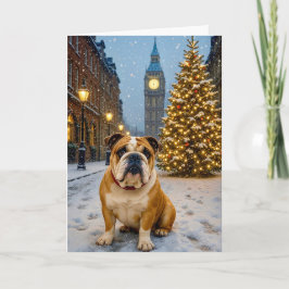 Festiva Tarjeta de vacaciones de Bulldog